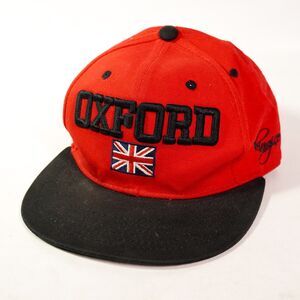 Oxford England Britain British United Kingdom UK Snapback Hat Cap Red Black
